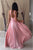 A-Line Crew Backless Floor-Length Pink Prom Dress with Keyhole PD8