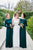 A-Line Crew Long Sleeves Floor-Length Bridesmaid Dress OHS078 | Cathyprom