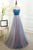 A-Line Sweetheart Floor-Length Blue Tulle Prom Dress with Beading OHC075 | Cathyprom