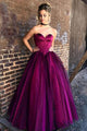 Ball Gown Sweetheart Floor-Length Lace-UP Purple Tulle Prom Dress OHC082 | Cathyprom
