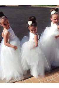 Cute Ball Gown Tulle Scoop V Back Flower Girl Dresses Baby Dresses OHR018 | Cathyprom