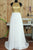 Simple A-line Round Neck Sweep Train Open Back White Prom Dress with Sequins LPD43 | Cathyprom