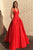A-Line V-Neck Sleeveless Prom Dress Pockets Party Dress OHC146 | Cathyprom 