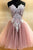 Beautiful A Line Sweetheart Short Homecoming Dresses with Appliques OHM085 | Cathyprom