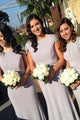 Sheath Bateau Cap Sleeves Backless Bridesmaid Dress with Beading OHS035 | Cathyprom