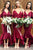 Mermaid Spaghetti Straps Cold Shoulder Hi-Low Bridesmaid Dress with Ruffles OHS054 | Cathyprom