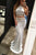 Two Piece Mermaid High Neck Floor-Length White Elastic Satin Prom Dress with Beading OHC081 | Cathyprom