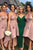 A-Line Off-the-Shoulder High Low Blush Bridesmaid Dress with Appliques OHS027 | Cathyprom