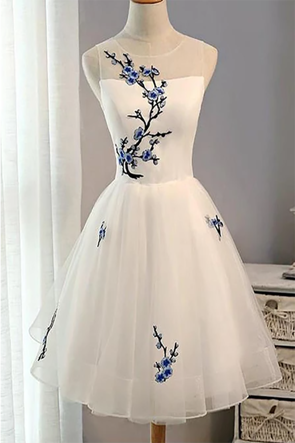 Cute Applique White Short Homecoming Prom Dresses Cheap Sweet 16 Dress cathyprom Cute Applique White Short Homecoming Prom Dresses Cheap Sweet 16 Dress cathyprom