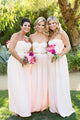 Cheap A-line Sweetheart Floor-length Sleeveless Chiffon Bridesmaid Dresses with Sash OHS108 | Cathyprom