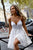 Chic White Spaghetti Straps Homecoming Party Dress with Appliques OHM055 | Cathyprom