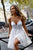 Chic White Spaghetti Straps Homecoming Party Dress with Appliques OHM055 | Cathyprom