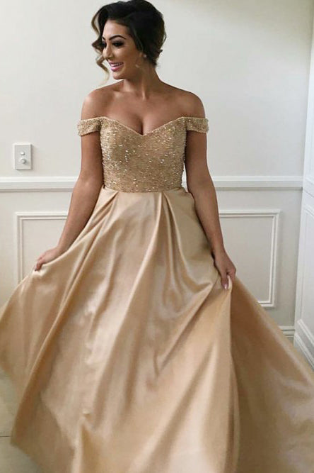 A-Line Off-the-Shoulder Bridesmaid Dress with Sequins Pockets OHS031 cathyprom A-Line Off-the-Shoulder Bridesmaid Dress with Sequins Pockets OHS031 cathyprom