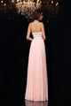 A-Line/Princess High Neck Pleats Sleeveless Long Chiffon Prom Dresses LPD19