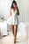 V-neck White A-line Lace Sleeveless Open Back Homecoming Dress OHM039 | Cathyprom