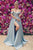 A-Line Off-the-Shoulder Sweep Train High Split Side Grey Satin Prom Dress Q29