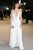 A-Line Spaghetti Straps White Chiffon Sleeveless Backless Prom Dress with Beading L15