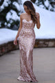 Mermaid Sweetheart Floor-Length Blush Stretch Satin Prom Dress with Appliques P30