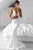 Mermaid Deep V-Neck Sweep Train White Stretch Satin Open Back Sleeveless Prom Dress C1