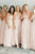 A-Line Crew Floor-Length Chiffon Bridesmaid Dress with Flowers OHS084 | Cathyprom