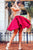 Stylish A Line Deep V Neck Red Short Homecoming Dresses with Beading OHM078 | Cathyprom