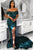 Mermaid Off-the-Shoulder Sweep Train Dark Green Prom Dress with Split L45 | Cathyprom