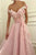 Gorgeous Appliques V-neck Off Shoulder Prom Dresses Long Tulle Evening Gowns PD19