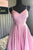Elegant Pleated A-Line Pink Customized Floor-length Long Prom Dress LPD17