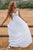 A-Line Spaghetti Straps Backless Chiffon Beach Wedding Dress with Lace OHD039 | Cathyprom