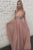 Sparkly V Neck Backless Sleeveless Tulle Beaded Prom Dress OHC147 | Cathyprom