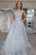 Sexy Prom Dresses V-Neck Lace Tulle A-Line Long Prom Dresses Evening Dresses OHC591