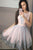 Sleeveless Satin Short Homecoming Dresses with Lace Embroidery OHM083 | Cathyprom