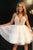 A-line Chic Homecoming Dresses Beading Short Prom Dress Cute Party Dress OHM132