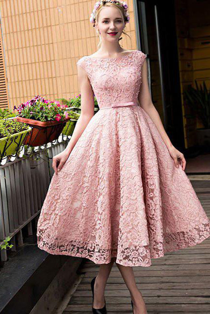 lace up short prom dress Short Babydoll Prom Dress with Sheer Lace-Up Corset Champagne / Large