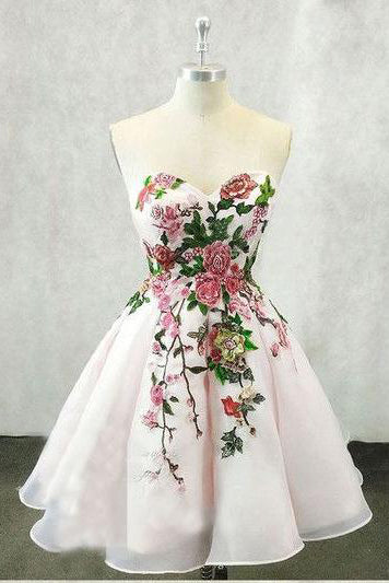 Beautiful Homecoming Dresses A line Embroidery Short Prom Dress Party cathyprom Beautiful Homecoming Dresses A line Embroidery Short Prom Dress Party cathyprom