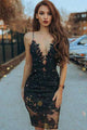 Sexy Homecoming Dresses Sheath Spaghetti Straps Knee Length Tulle Short Prom Dress Party Dress OHM127 | Cathyprom