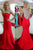 Sexy Mermaid Red Floor Length Beading Prom Dress D22