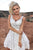 White Short Homecoming Dresses V Neck Appliques Cocktail Dresses OHM080 | Cathyprom