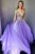 A-Line V-Neck Sleeveless Floor-Length Lilac Tulle Prom Dress with Beading OHC039 | Cathyprom