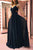 Elegant A Line V Neck Spaghetti Straps Sleeveless Long Black Chiffon Prom Dress Party Dress OHC356 | Cathyprom