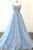 Charming A Line Spaghetti Straps Long Prom Dresses with Appliques OHC159 | Cathyprom