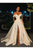 Ivory Prom Dress Sexy Off-Shoulder Satin Satin Side Slit A-Line Prom Dresses Evening Dresses OHC592