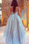 A-Line Sweetheart High Low Blue Lace Sleeveless Prom Dress with Appliques C24