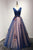 Beautiful Ball Gown V-neck Floor-length Sleeveless Appliques Bowknot Long Tulle Prom Dress/Evening Dress OHC230 | Cathyprom