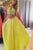 A-line Daffodil Halter Beading Sleeveless Sweep Train Prom Dress P60