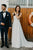 Open Back A-Line Bateau White Chiffon Wedding Dress with Appliques OHD043 | Cathyprom