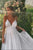 A Line Spaghetti Straps Long White Sequin Backless Prom Dress OHC539