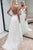 A Line Spaghetti Straps White Backless Sleeveless Tulle Wedding Dresses with Appliques OHD106 | Cathyprom