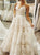A-Line Spaghetti Straps Sweep Train Wedding Dress with Lace Bowknot OHD001 | Cathyprom