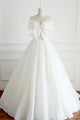 Beautiful Ball Gown Strapless Floor Length Sleeveless Long Organza Bowknot Bridal Gown Wedding Dresses OHD164 | Cathyprom